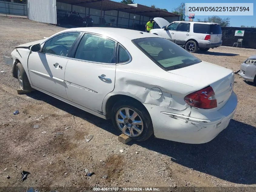 2005 Buick Lacrosse Cxl VIN: 2G4WD562251287594 Lot: 40611707