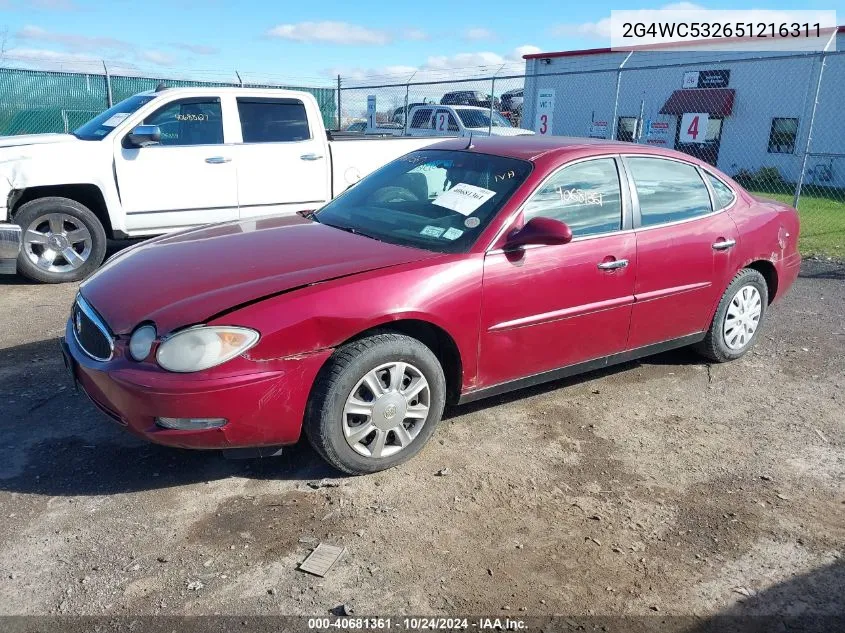 2005 Buick Lacrosse Cx VIN: 2G4WC532651216311 Lot: 40681361