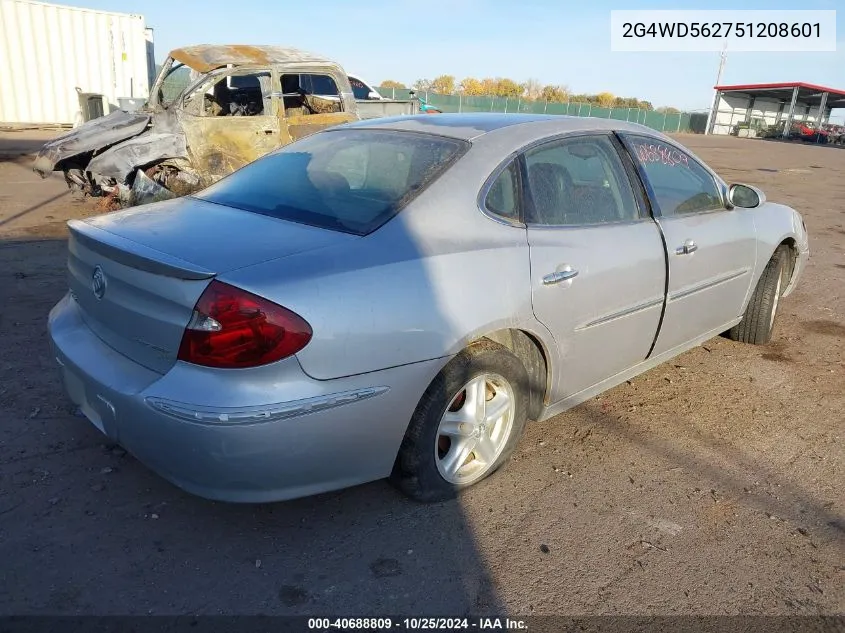 2005 Buick Lacrosse Cxl VIN: 2G4WD562751208601 Lot: 40688809