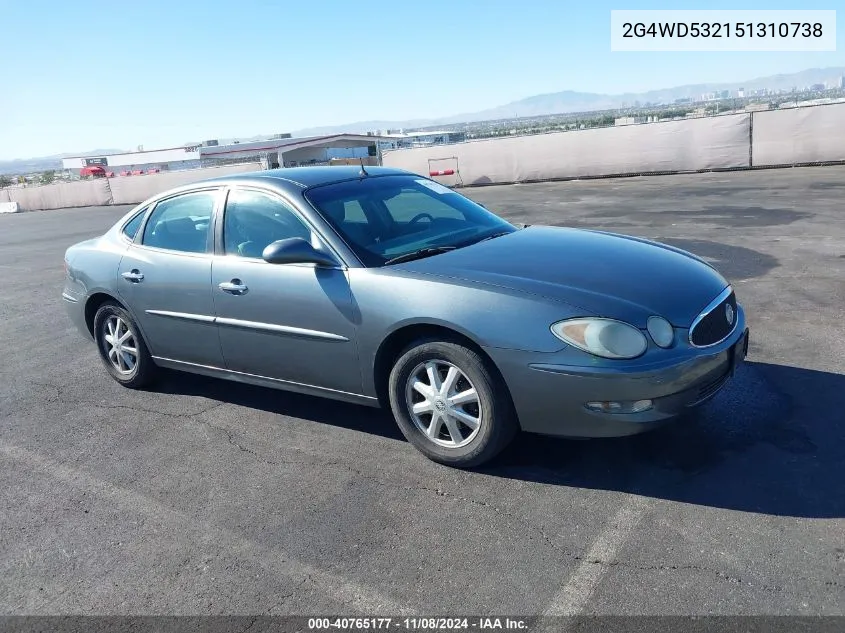 2005 Buick Lacrosse Cxl VIN: 2G4WD532151310738 Lot: 40765177