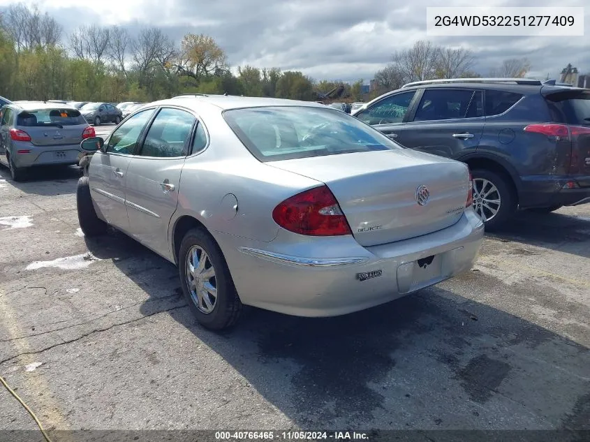 2005 Buick Lacrosse Cxl VIN: 2G4WD532251277409 Lot: 40766465