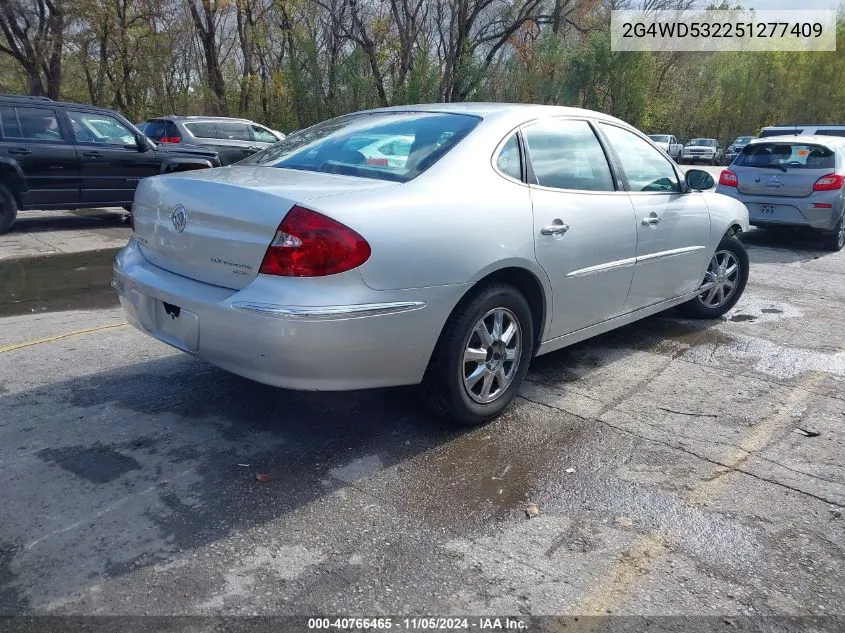 2005 Buick Lacrosse Cxl VIN: 2G4WD532251277409 Lot: 40766465