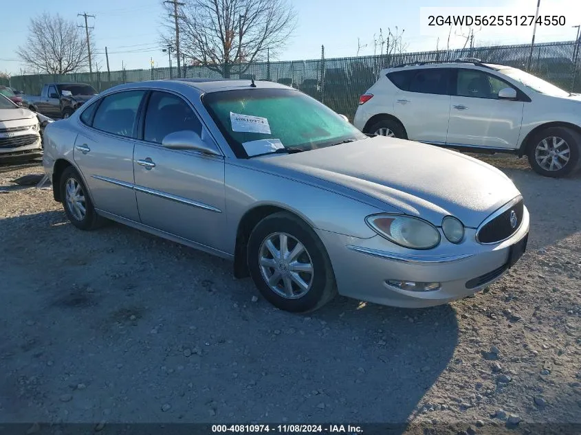 2005 Buick Lacrosse Cxl VIN: 2G4WD562551274550 Lot: 40810974