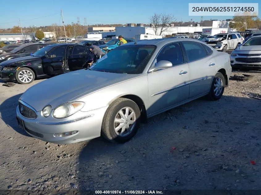 2005 Buick Lacrosse Cxl VIN: 2G4WD562551274550 Lot: 40810974