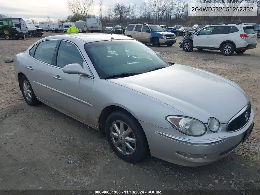 2005 Buick Lacrosse Cxl VIN: 2G4WD532651262332 Lot: 40831955