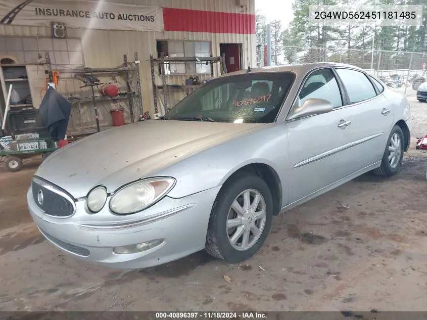 2005 Buick Lacrosse Cxl VIN: 2G4WD562451181485 Lot: 40896397