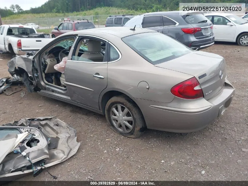 2G4WD582261204020 2006 Buick Lacrosse Cxl