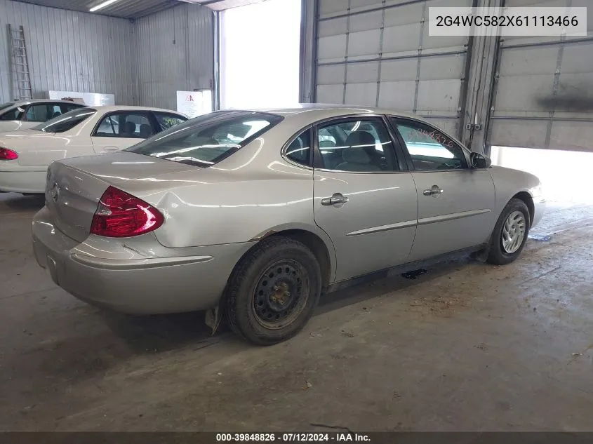 2006 Buick Lacrosse Cx VIN: 2G4WC582X61113466 Lot: 39848826