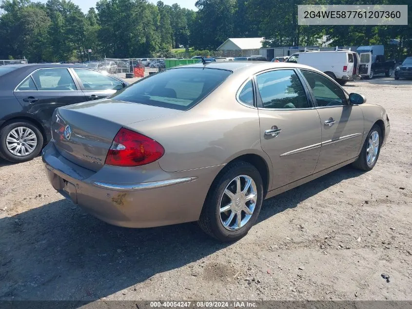 2G4WE587761207360 2006 Buick Lacrosse Cxs