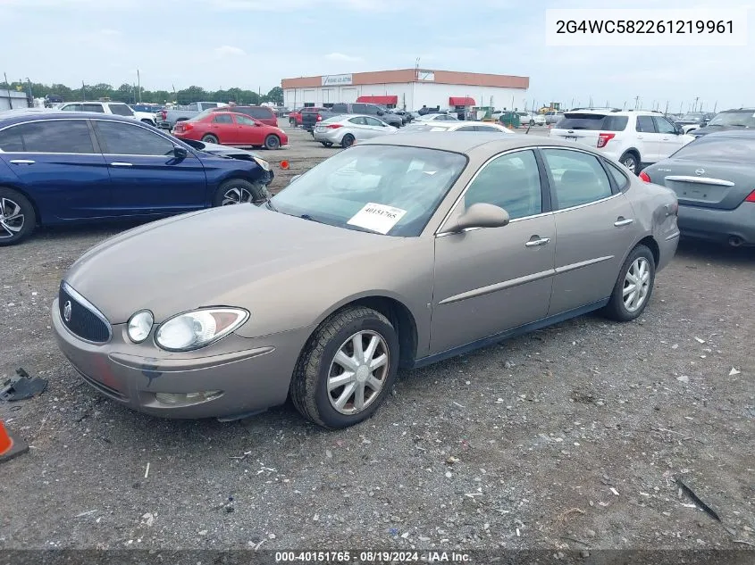 2006 Buick Lacrosse Cx VIN: 2G4WC582261219961 Lot: 40151765