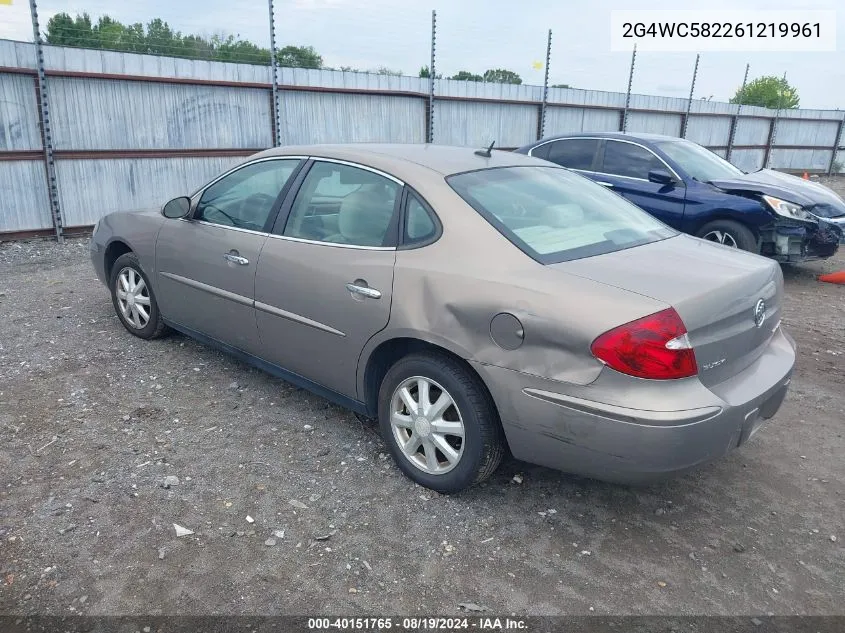 2006 Buick Lacrosse Cx VIN: 2G4WC582261219961 Lot: 40151765