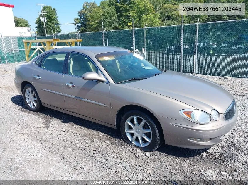 2006 Buick Lacrosse Cxs VIN: 2G4WE587661203445 Lot: 40161831