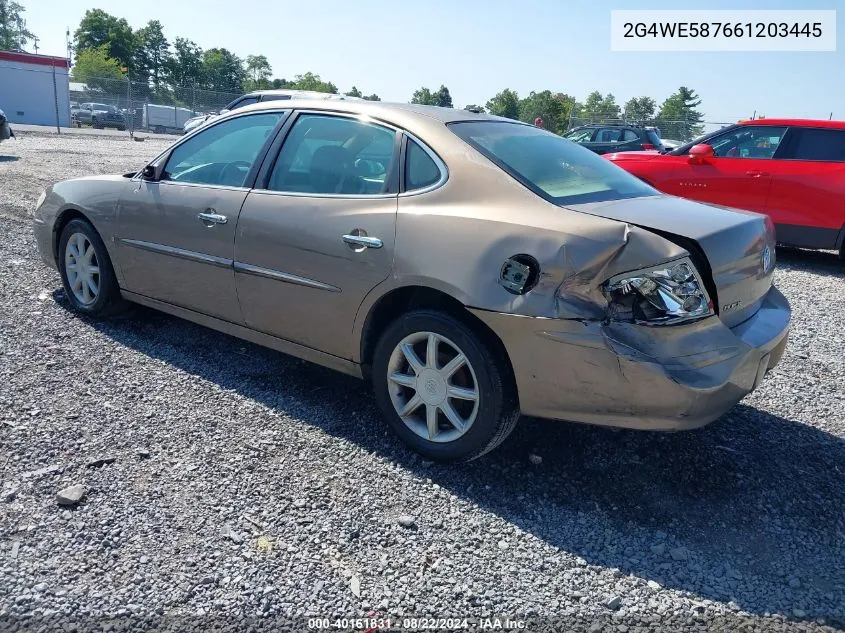 2006 Buick Lacrosse Cxs VIN: 2G4WE587661203445 Lot: 40161831