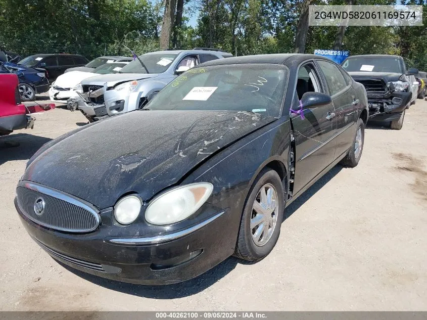 2006 Buick Lacrosse Cxl VIN: 2G4WD582061169574 Lot: 40262100