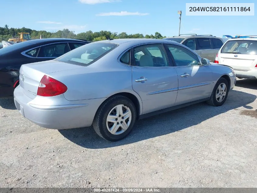 2G4WC582161111864 2006 Buick Lacrosse Cx