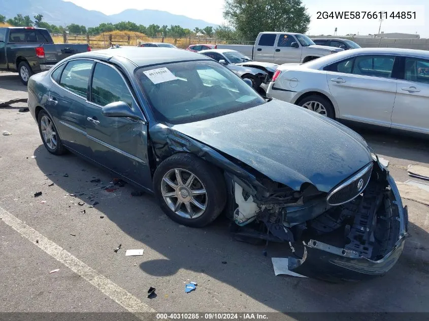 2006 Buick Lacrosse Cxs VIN: 2G4WE587661144851 Lot: 40310285