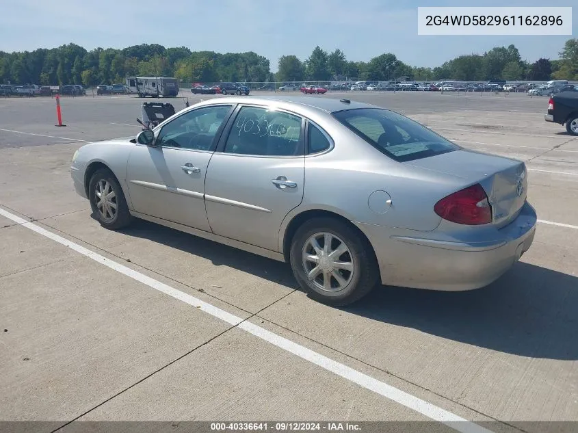 2006 Buick Lacrosse Cxl VIN: 2G4WD582961162896 Lot: 40336641