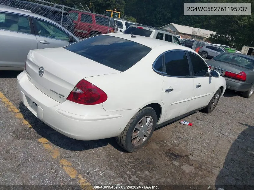 2006 Buick Lacrosse Cx VIN: 2G4WC582761195737 Lot: 40415437