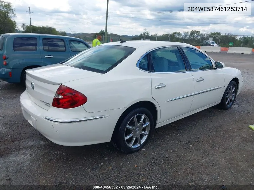 2006 Buick Lacrosse Cxs VIN: 2G4WE587461253714 Lot: 40456392