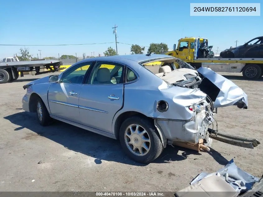 2006 Buick Lacrosse Cxl VIN: 2G4WD582761120694 Lot: 40470108