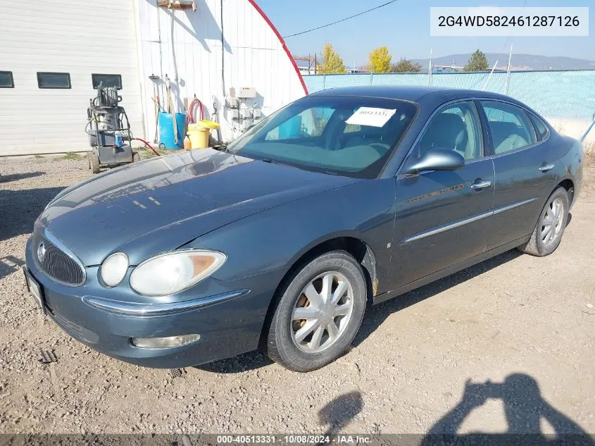 2006 Buick Lacrosse Cxl VIN: 2G4WD582461287126 Lot: 40513331