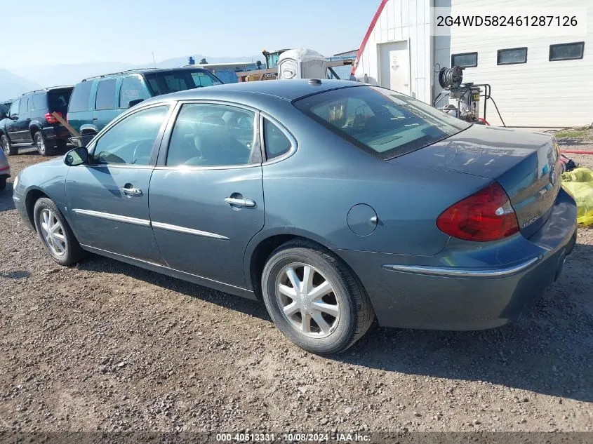 2006 Buick Lacrosse Cxl VIN: 2G4WD582461287126 Lot: 40513331