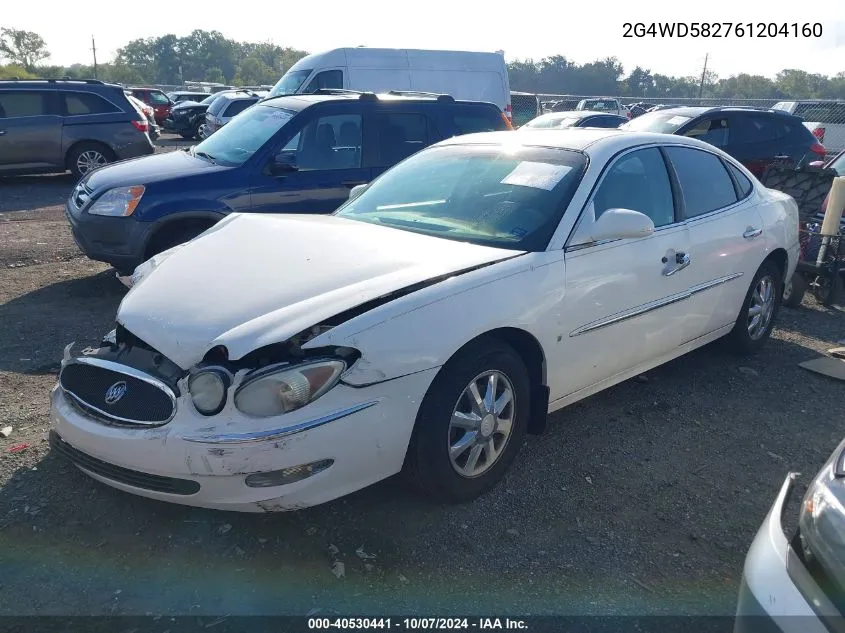 2006 Buick Lacrosse Cxl VIN: 2G4WD582761204160 Lot: 40530441