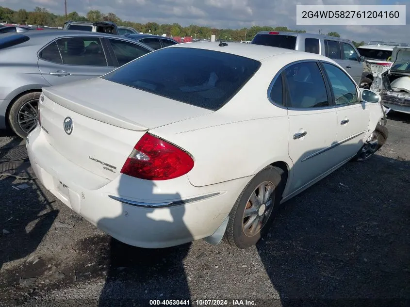 2006 Buick Lacrosse Cxl VIN: 2G4WD582761204160 Lot: 40530441