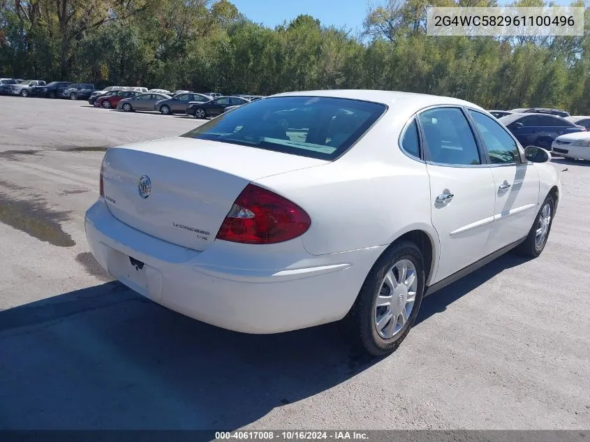 2006 Buick Lacrosse Cx VIN: 2G4WC582961100496 Lot: 40617008