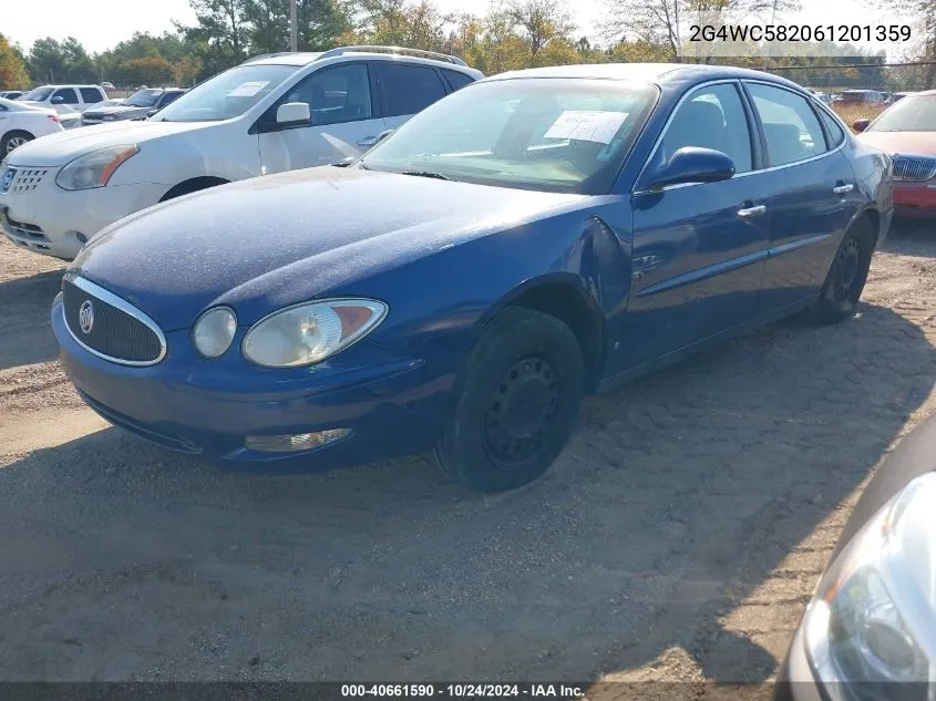 2006 Buick Lacrosse Cx VIN: 2G4WC582061201359 Lot: 40661590