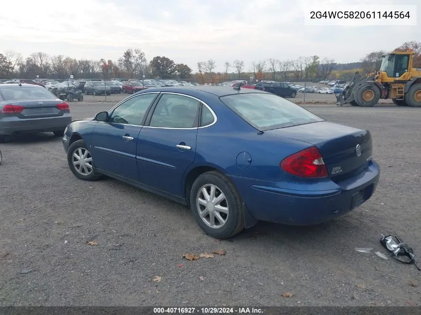 2006 Buick Lacrosse Cx VIN: 2G4WC582061144564 Lot: 40716927