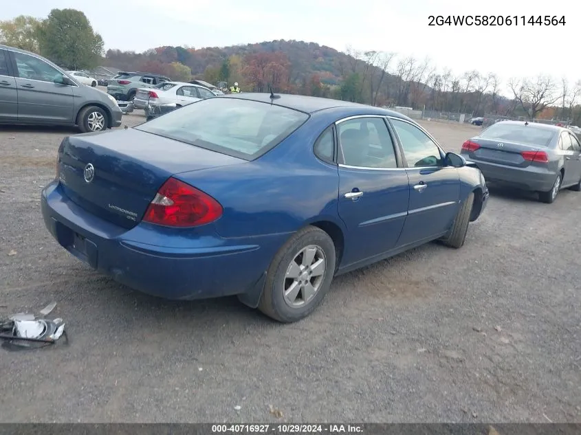 2006 Buick Lacrosse Cx VIN: 2G4WC582061144564 Lot: 40716927