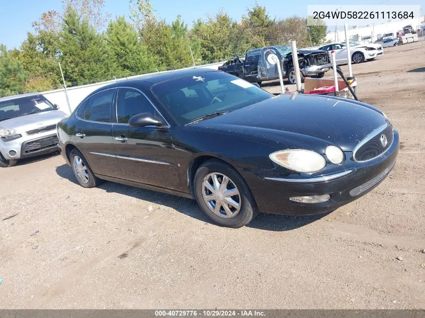 2006 Buick Lacrosse Cxl VIN: 2G4WD582261113684 Lot: 40729776