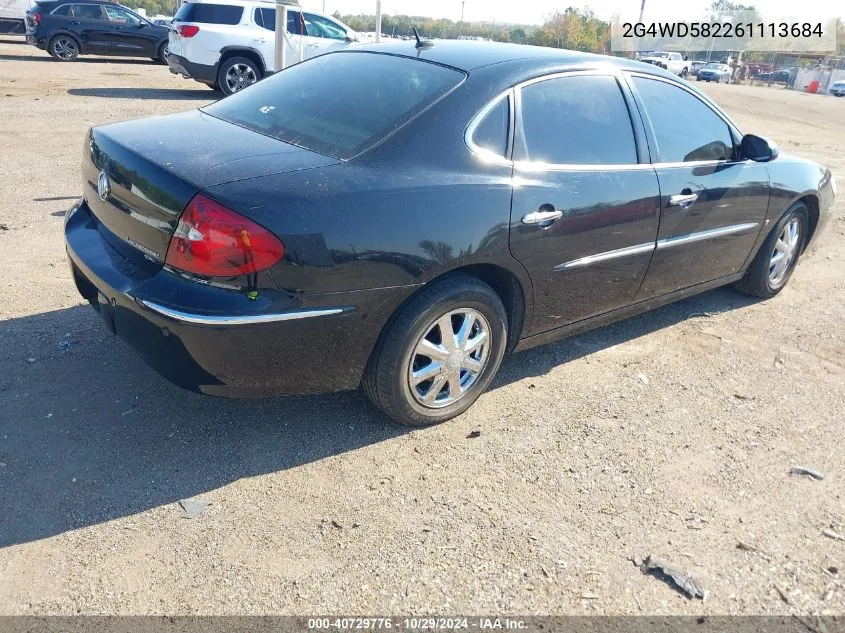 2006 Buick Lacrosse Cxl VIN: 2G4WD582261113684 Lot: 40729776