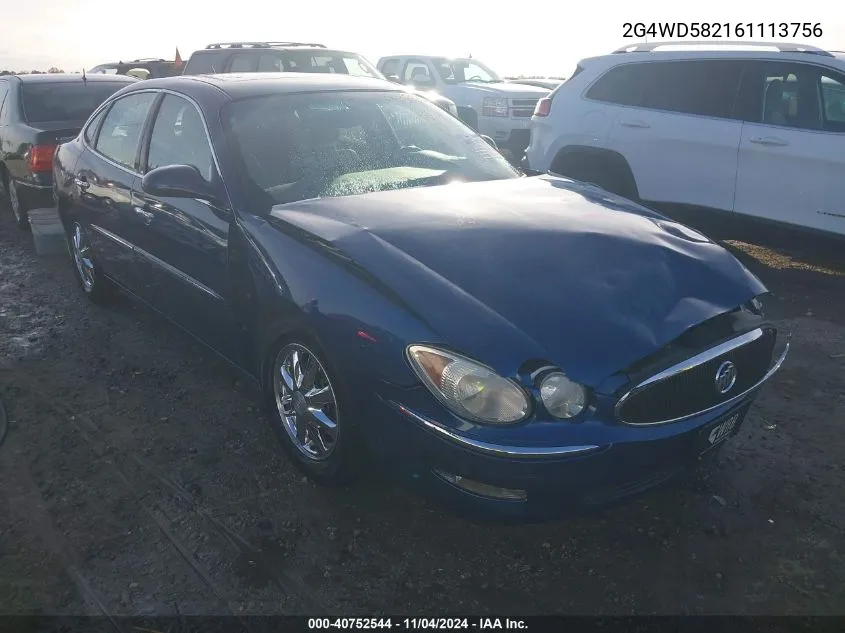 2006 Buick Lacrosse Cxl VIN: 2G4WD582161113756 Lot: 40752544