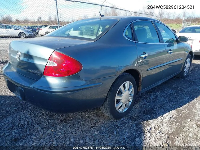 2006 Buick Lacrosse Cx VIN: 2G4WC582961204521 Lot: 40753578