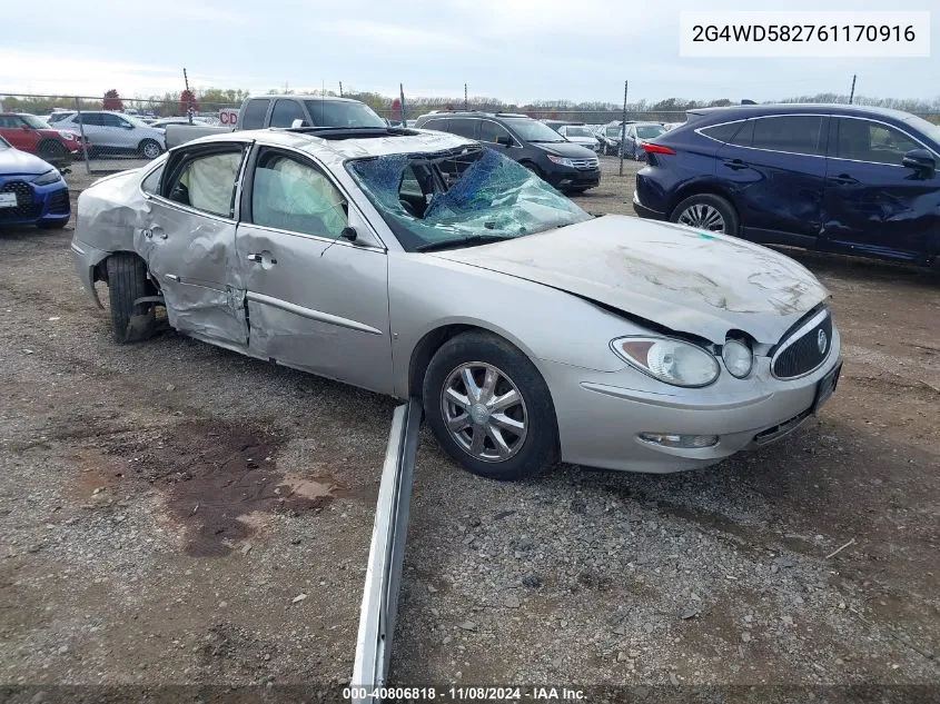 2006 Buick Lacrosse Cxl VIN: 2G4WD582761170916 Lot: 40806818