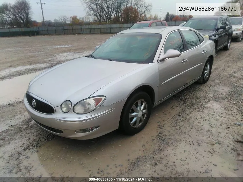 2006 Buick Lacrosse Cxl VIN: 2G4WD582861186770 Lot: 40833735