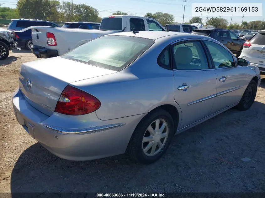 2006 Buick Lacrosse Cxl VIN: 2G4WD582961169153 Lot: 40863686