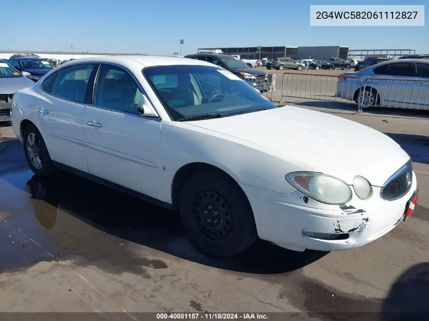 2006 Buick Lacrosse Cx VIN: 2G4WC582061112827 Lot: 40881157