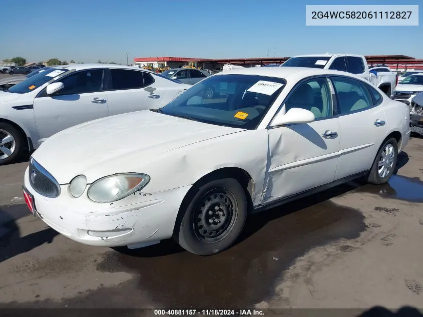 2006 Buick Lacrosse Cx VIN: 2G4WC582061112827 Lot: 40881157