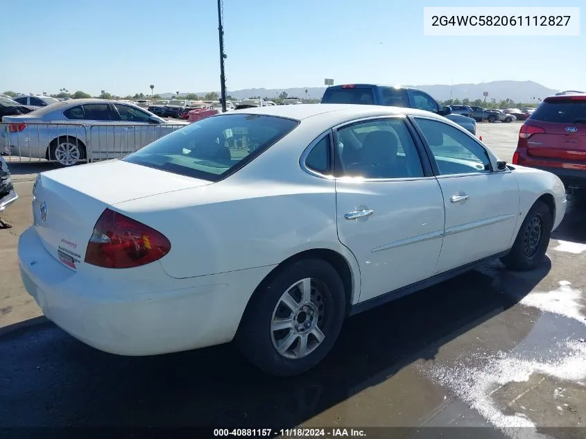 2006 Buick Lacrosse Cx VIN: 2G4WC582061112827 Lot: 40881157