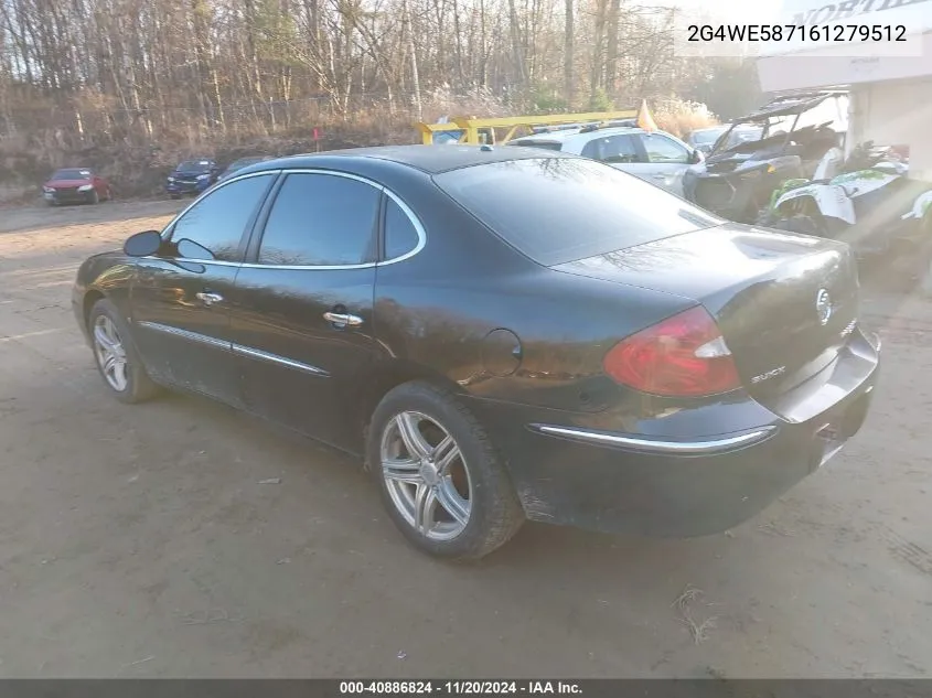 2006 Buick Lacrosse Cxs VIN: 2G4WE587161279512 Lot: 40886824