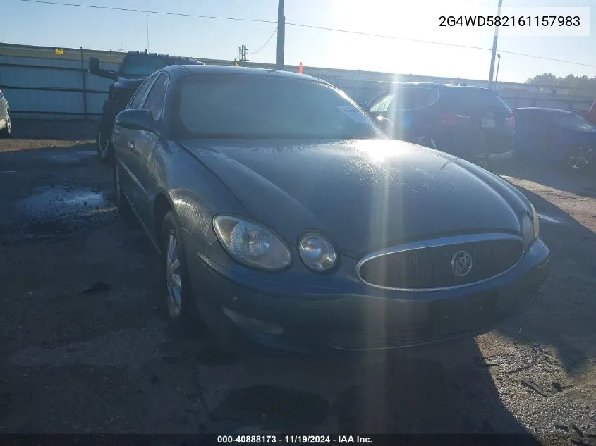 2006 Buick Lacrosse Cxl VIN: 2G4WD582161157983 Lot: 40888173