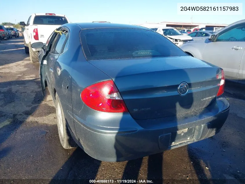 2006 Buick Lacrosse Cxl VIN: 2G4WD582161157983 Lot: 40888173