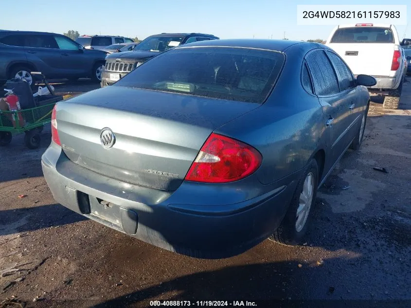 2006 Buick Lacrosse Cxl VIN: 2G4WD582161157983 Lot: 40888173