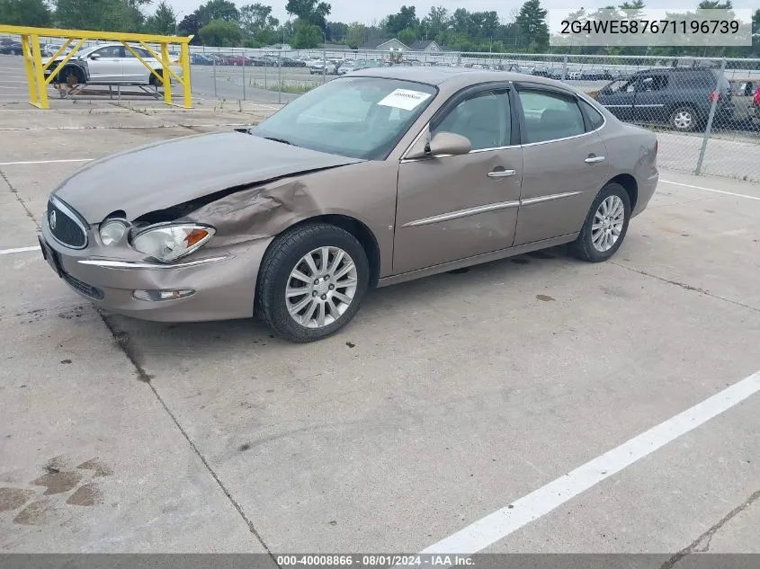 2007 Buick Lacrosse Cxs VIN: 2G4WE587671196739 Lot: 40008866