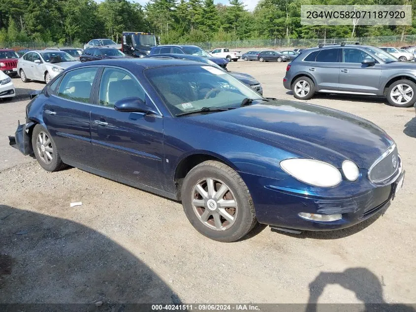 2007 Buick Lacrosse Cx VIN: 2G4WC582071187920 Lot: 40241511