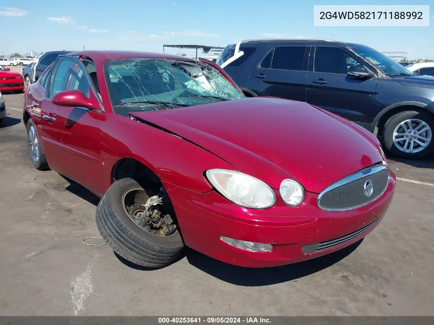 2007 Buick Lacrosse Cxl VIN: 2G4WD582171188992 Lot: 40253641