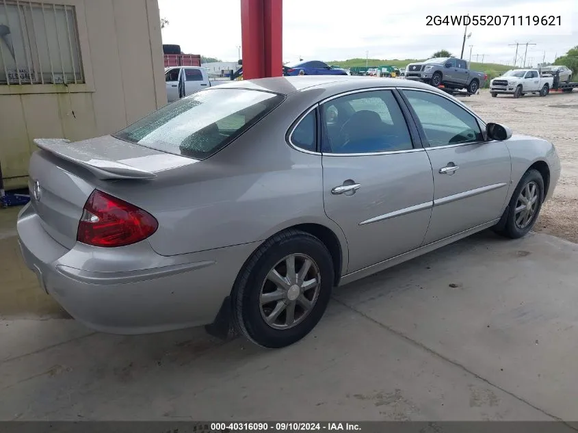 2007 Buick Lacrosse Cxl VIN: 2G4WD552071119621 Lot: 40316090